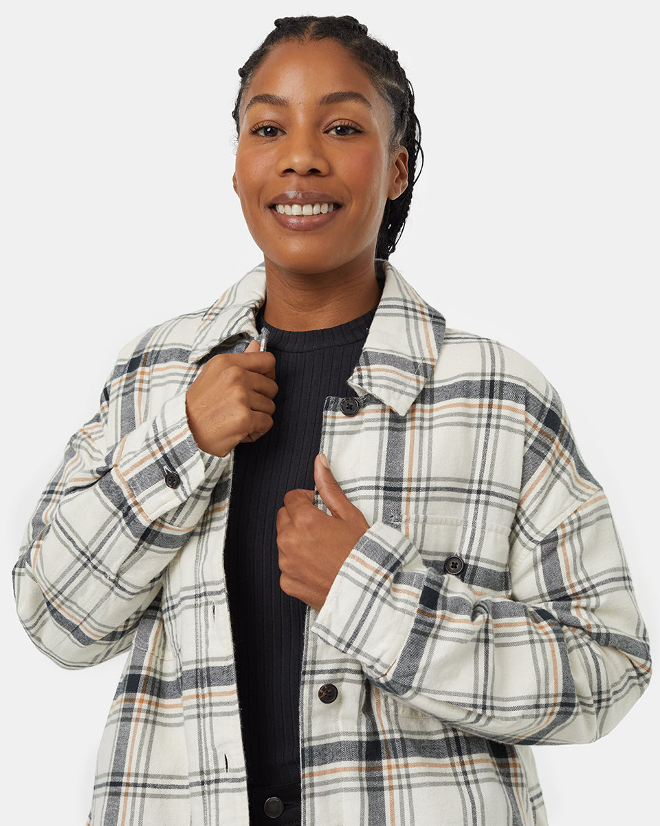 Womens Kapok Flannel Insulated Jacket | Recycled Materials