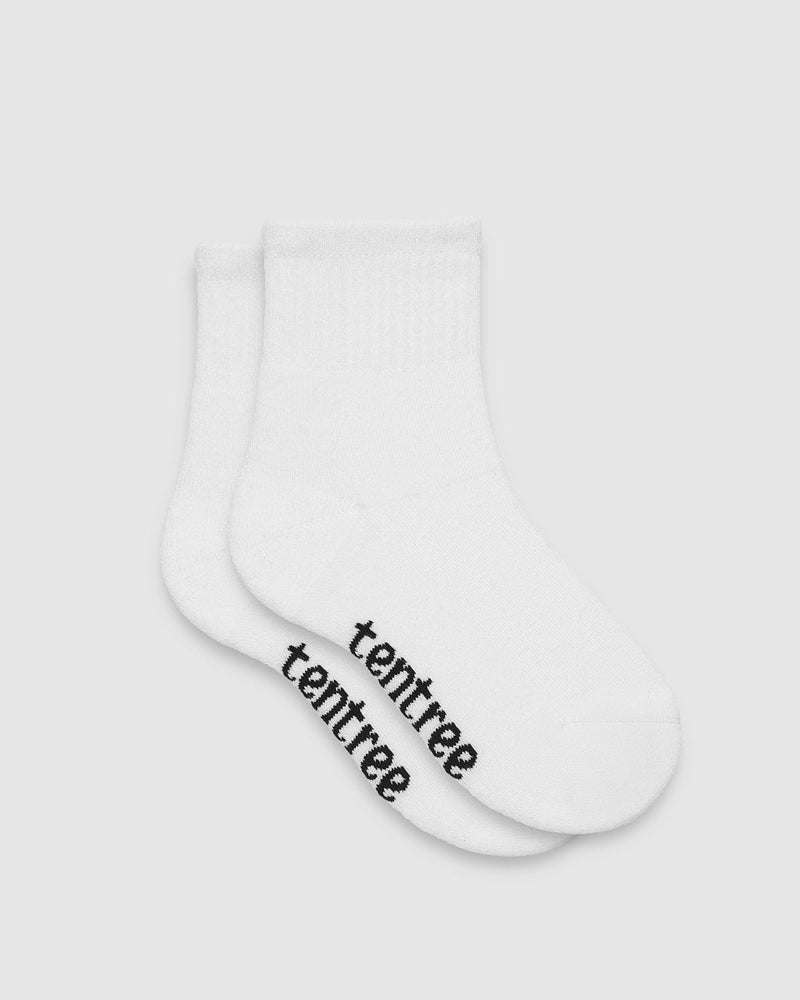 White-Quarter-Height-Socks
