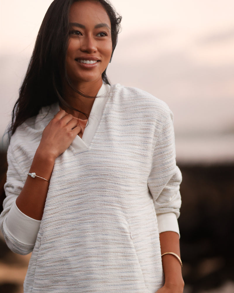 White-Relaxed-Fit-Slub-Cotton-Hoodie