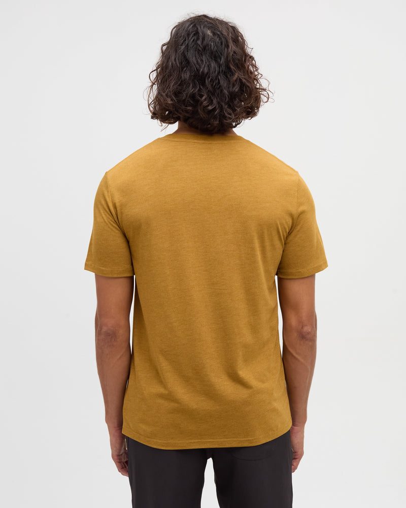 Yellow-Treeblend-Regular-Fit-Crew-Neck-T-shirt