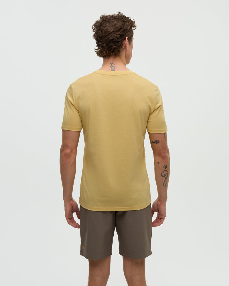 Yellow-Treeblend-Regular-Fit-Crew-Neck-T-shirt