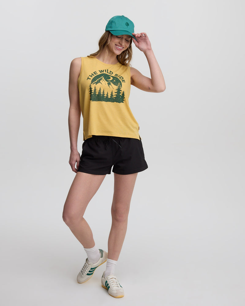 Yellow-Treeblend-Relaxed-Graphic-Crew-Neck-Tank