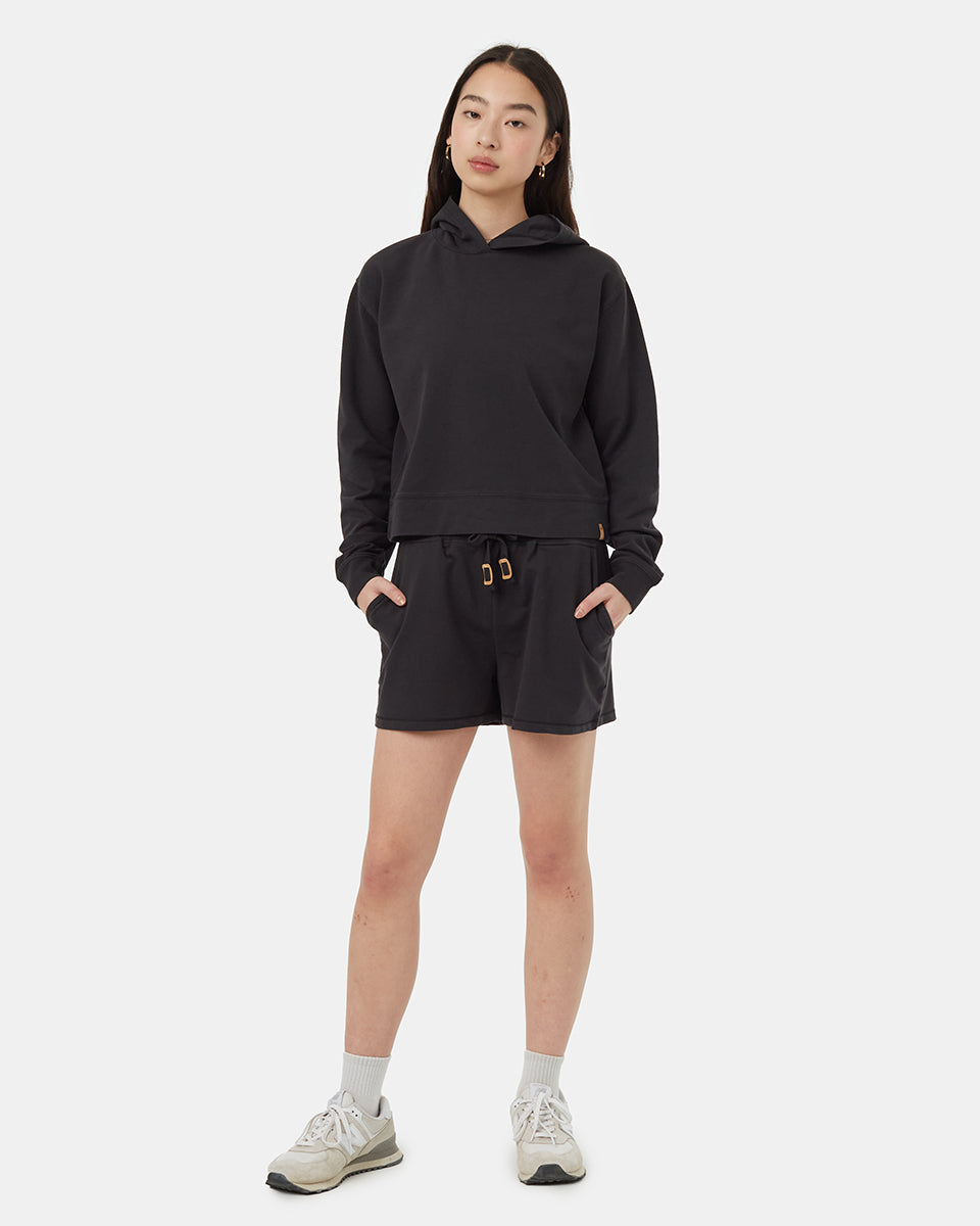 Womens French Terry Crop Hoodie | Organic Cotton