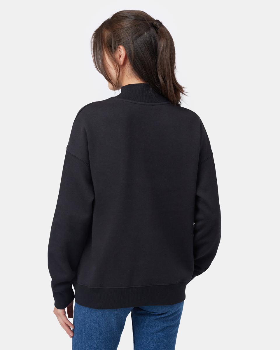 Womens Oversized Mockneck Fleece | Organic Cotton