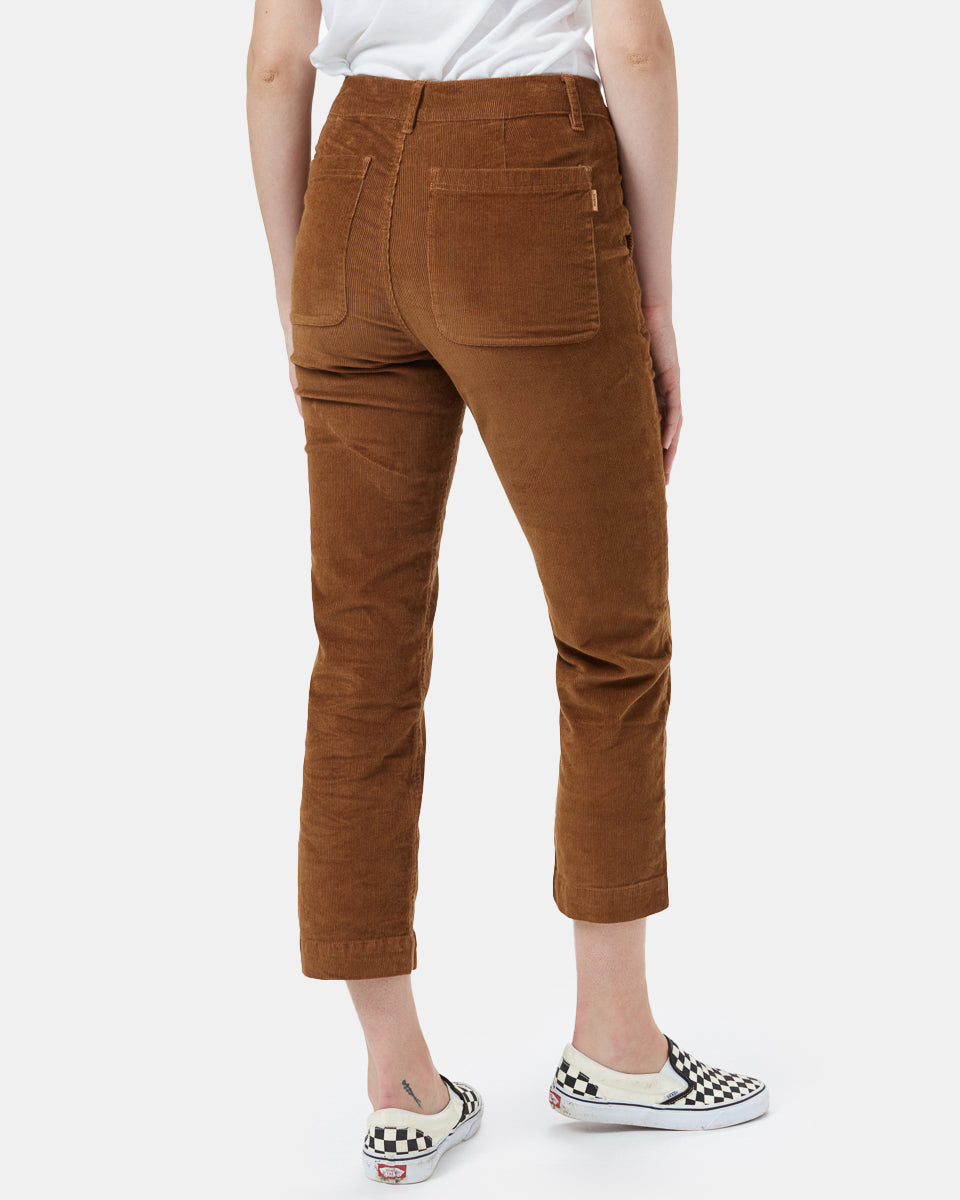 CORDUROY CROPPED PANTS ブリーフィング　BRIEFING Womens Corduroy Cropped Straight Leg Pant | Organic Cotton