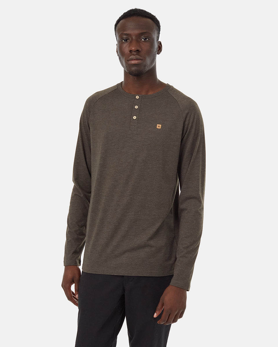 Mens Classic Henley Longsleeve | Recycled Polyester