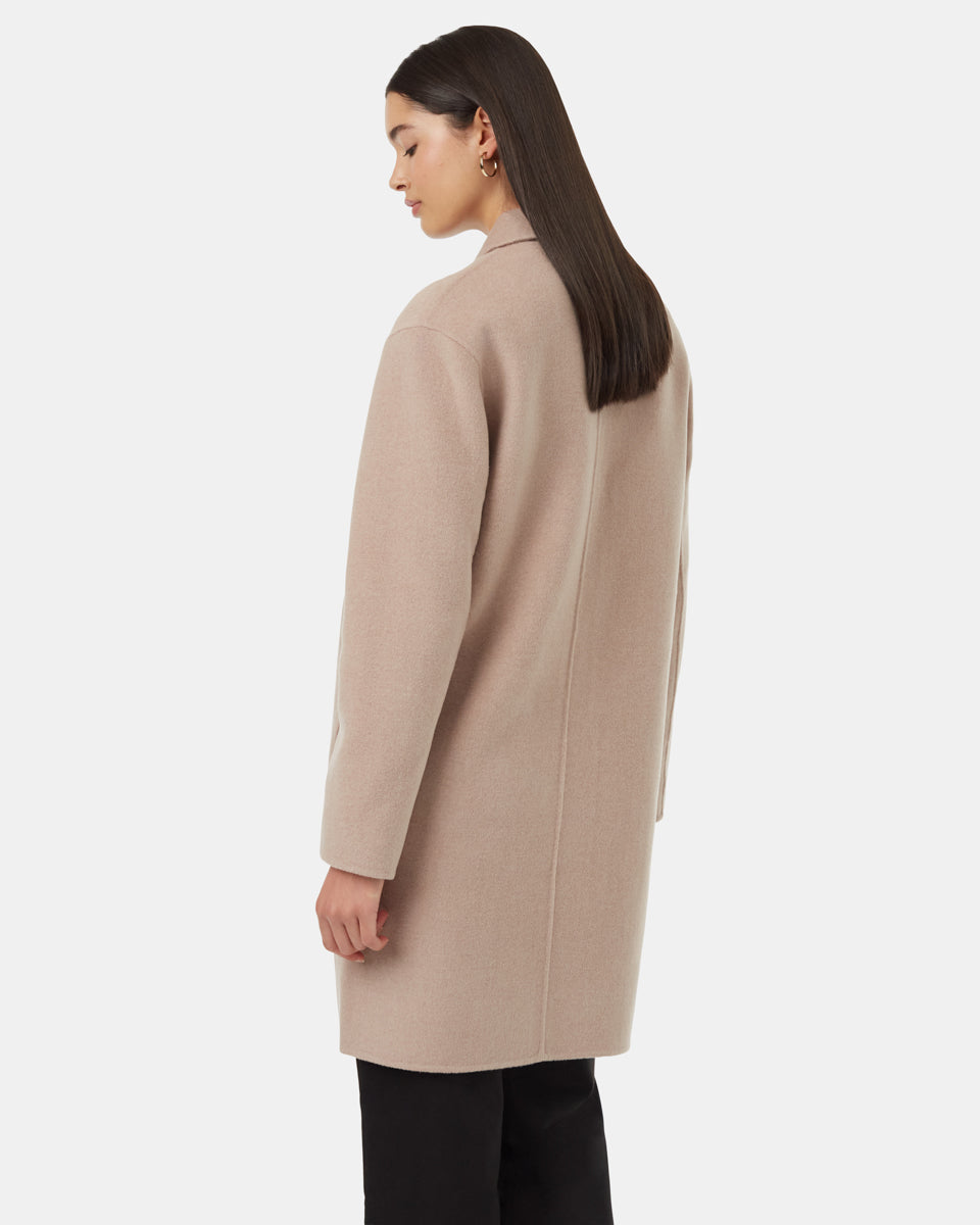 Wool Longline Coat | Recycled Materials