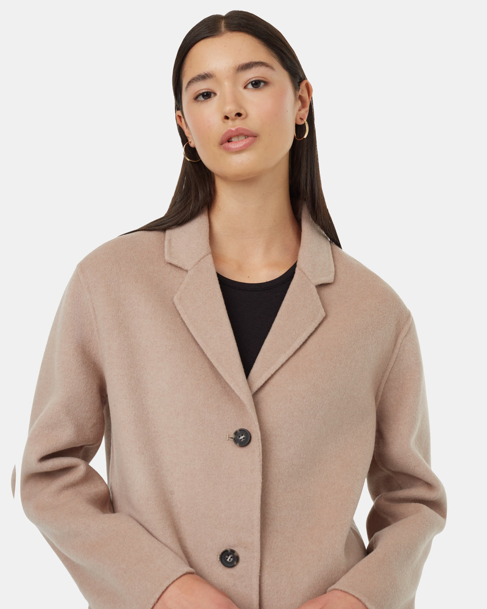 Wool Longline Coat | Recycled Materials