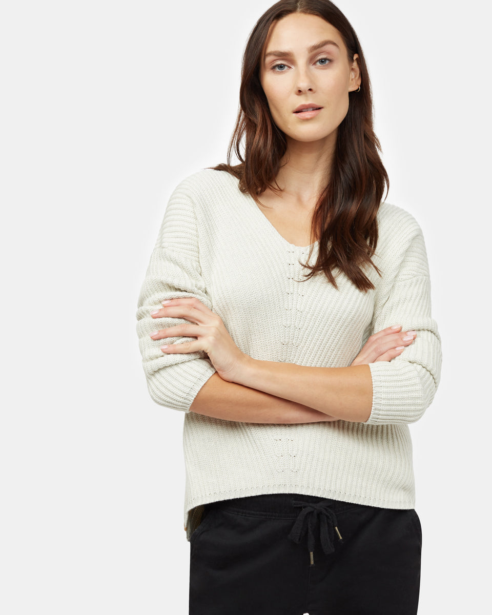 Womens Highline Cotton V-Neck Sweater | Organic Cotton