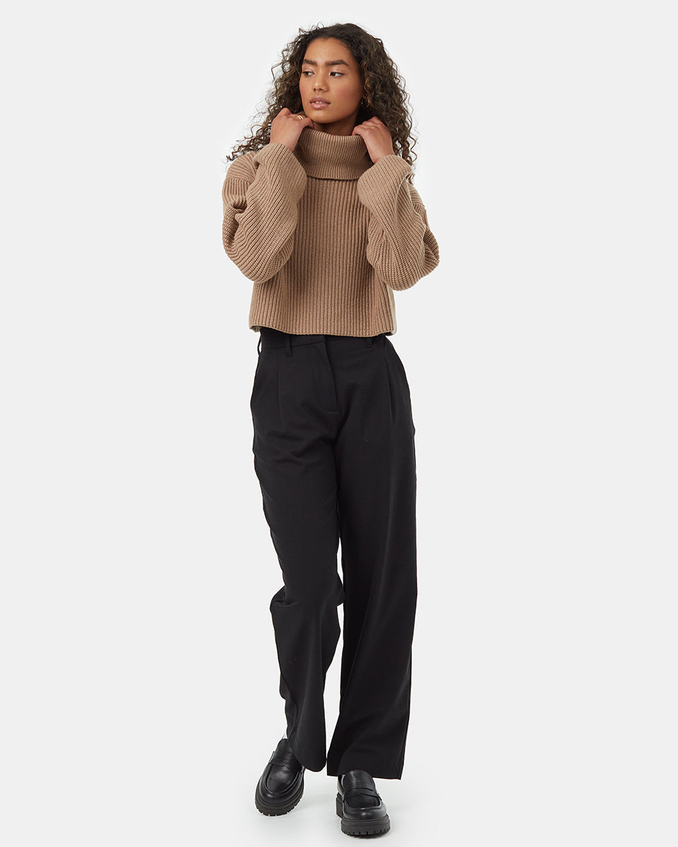 2023 デイジーリン Washable Audrey High Neck Womens-Brown-Turtleneck-
