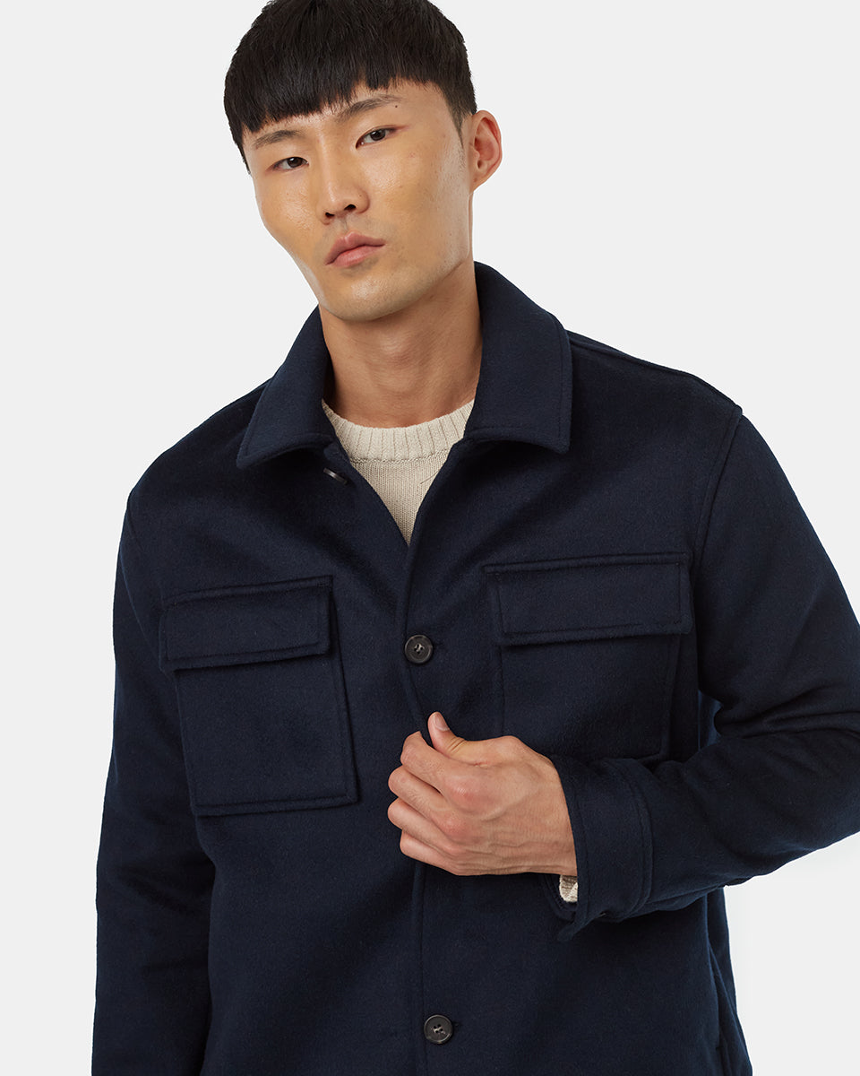 ジャケット・アウター tie.me button up wool jacket Mens Wool Button Down Jacket | 80% Recycled Wool