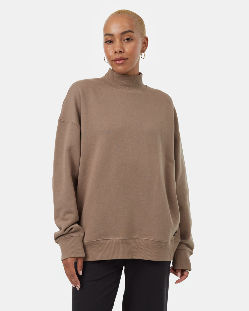 Womens Oversized Mockneck Fleece | Organic Cotton