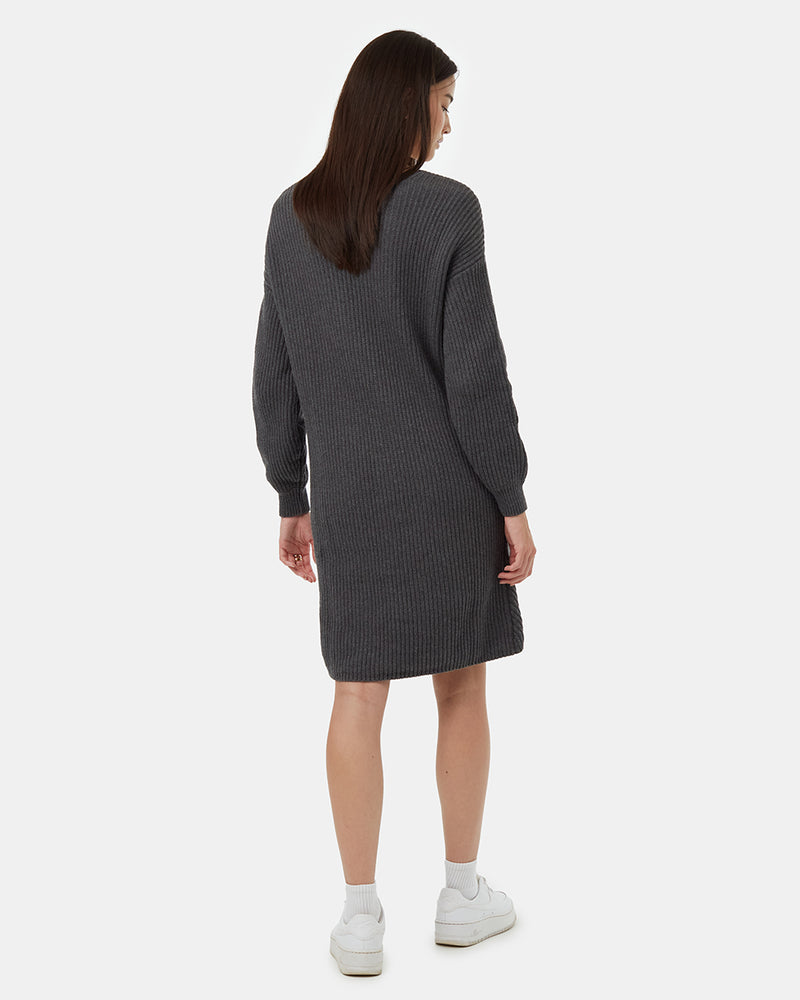 Womens Highline V-Neck Sweater Dress | Organic Cotton Womens Highline V-Neck Sweater Dress | Organic Cotton