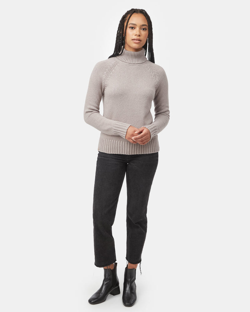 Women's Ribbed Wool Turtleneck
