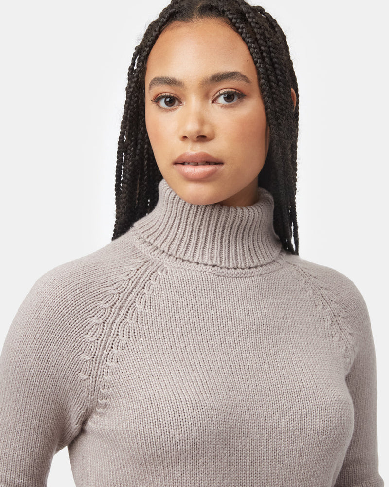 Women's Ribbed Wool Turtleneck