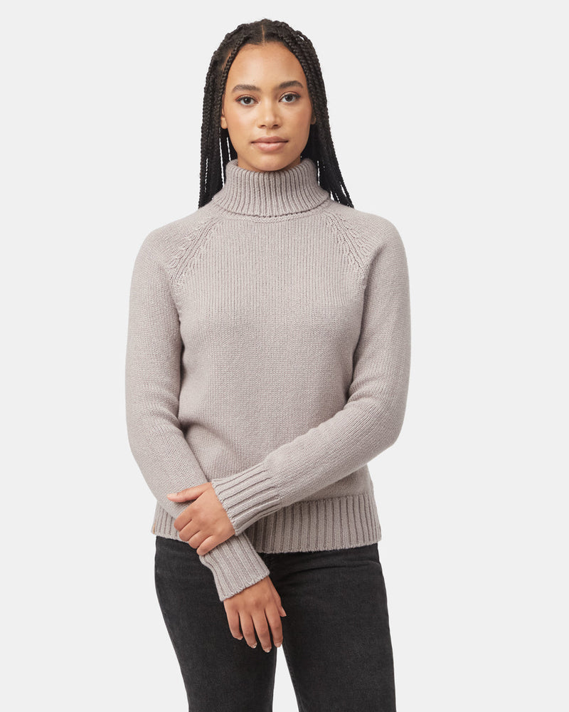 Women's Ribbed Wool Turtleneck
